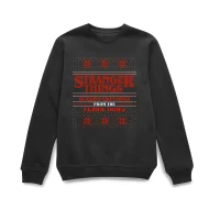 Stranger Things Seasons Greetings From The Upside Down Christmas Jumper - Black - undefined undefined