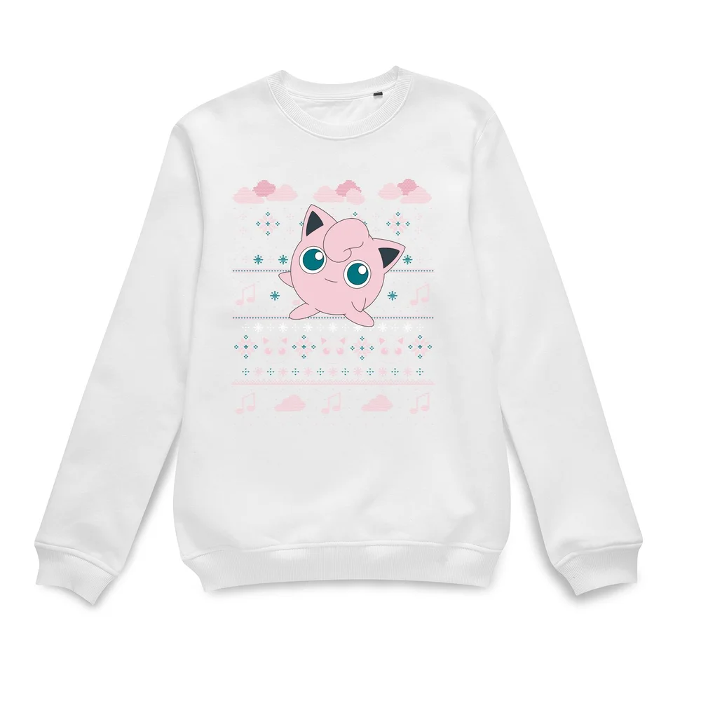 Pokemon Jigglypuff Christmas Christmas Jumper - White - M Image 1