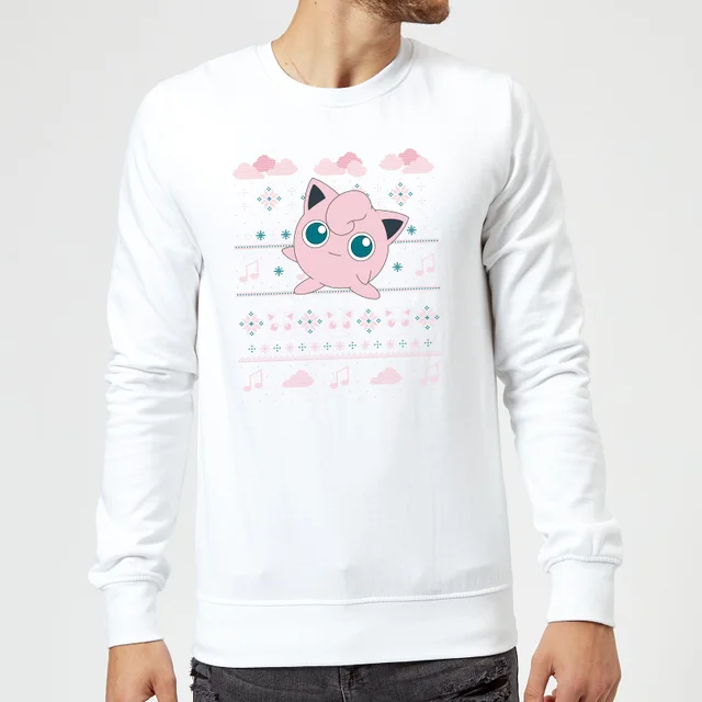 Pokemon Jigglypuff Christmas Christmas Jumper - White