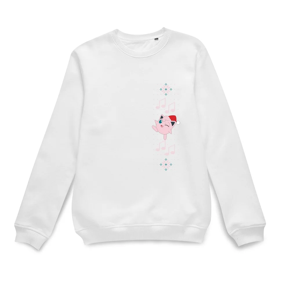 Pokemon Jigglypuff Wave Christmas Jumper - White - M Image 1