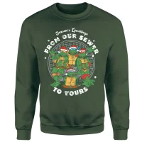 Teenage Mutant Ninja Turtles Sewer Season's Greetings Christmas Jumper - Green - undefined undefined