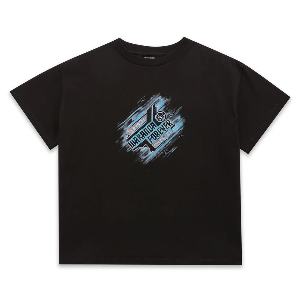 Wakanda Forever Fade Women's Cropped T-Shirt - Black - XS Image 1