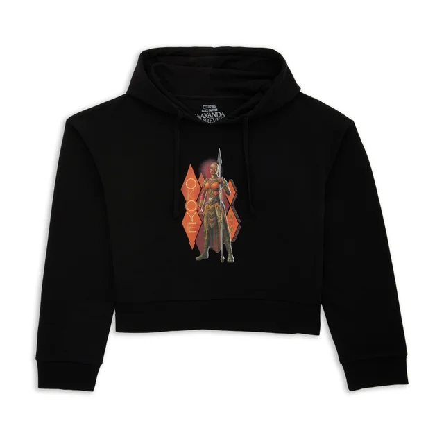 Wakanda Forever Okoye Women's Cropped Hoodie - Black