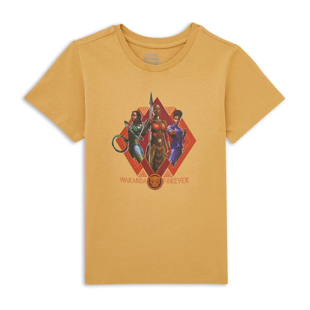 Wakanda Forever Nakia, Okoye And Shuri Composition Kids' T-Shirt - Tan - 3-4 Years Image 1
