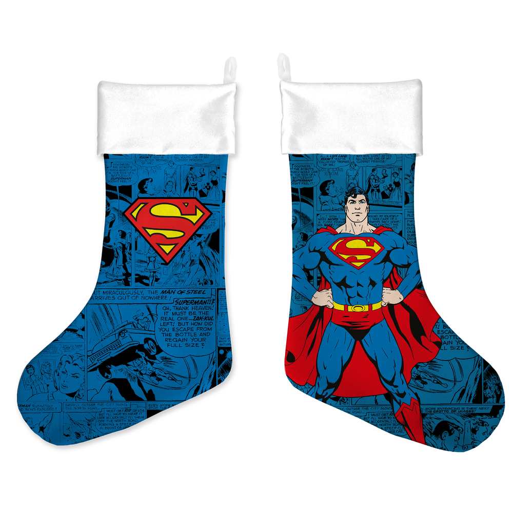Superman Comic Christmas Stocking Image 1