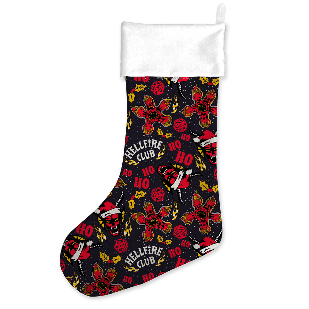 Stranger Things Hellfire Club Ho Ho Ho Christmas Stocking Image 1