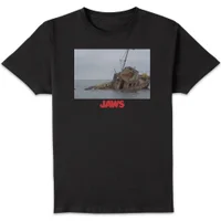 Jaws Sinking Boat Scene Unisex T-Shirt - Black