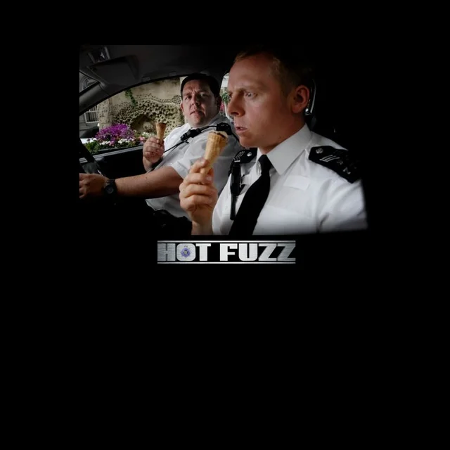 Hot Fuzz Ice Cream Scene Unisex T-Shirt - Black