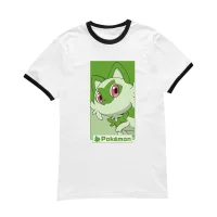 Pokémon Sprigatito Unisex Ringer T-Shirt - White/Black - undefined undefined