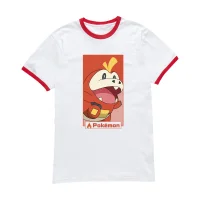 Pokémon Fuecoco Unisex Ringer T-Shirt - White/Red - undefined undefined