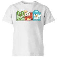 Pokémon 1st Starters Panels Kids' T-Shirt - White