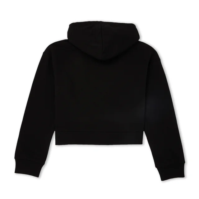 Powerpuff Girls Logo Women's Cropped Hoodie - Black