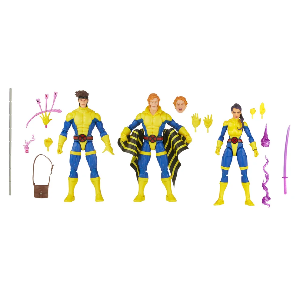 Hasbro Marvel Legends Series: Marvel’s Banshee, Gambit, & Psylocke X-Men Action Figures Image 1