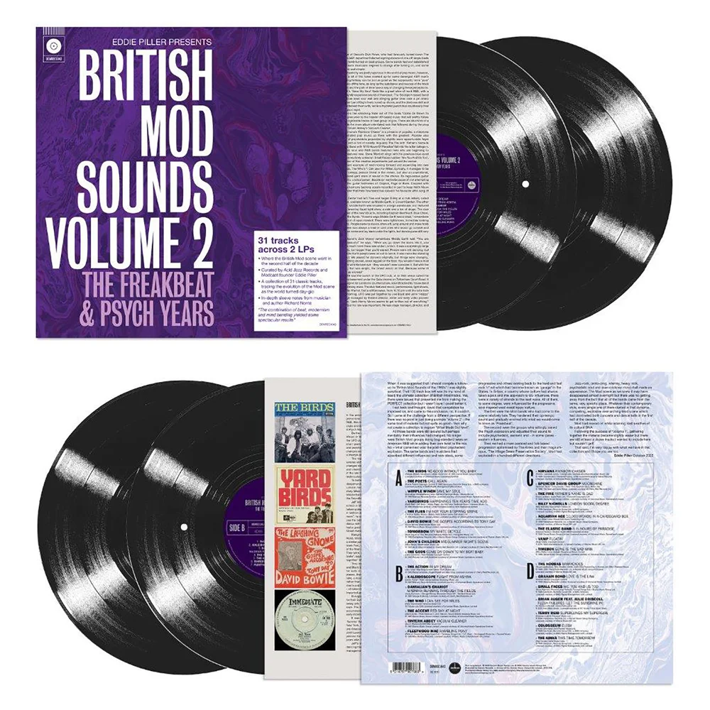 Eddie Piller Presents - British Mod Sounds of The 1960s Volume 2: The Freakbeat & Psych Years (140g Black Vinyl) 2LP Image 1