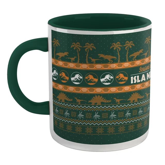 Seasons Greetings From Isla Nublar Mug - Green