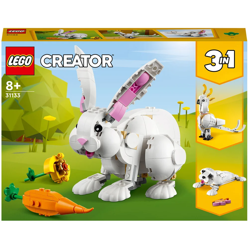 LEGO Creator: 3in1 White Rabbit Toy Animal Figures Set (31133) Image 1
