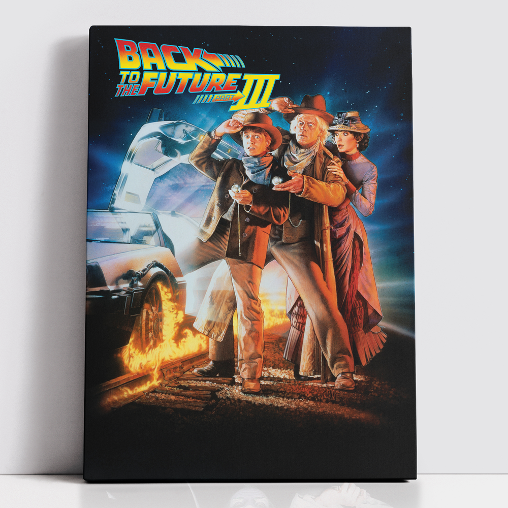 Decorsome x Back To The Future Part Three Classic Poster Rectangular Canvas - 12x18 inch Image 1