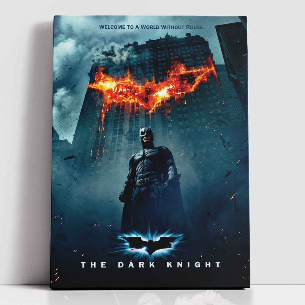 Decorsome x Batman The Dark Knight Poster Rectangular Canvas - 12x18 inch Image 1