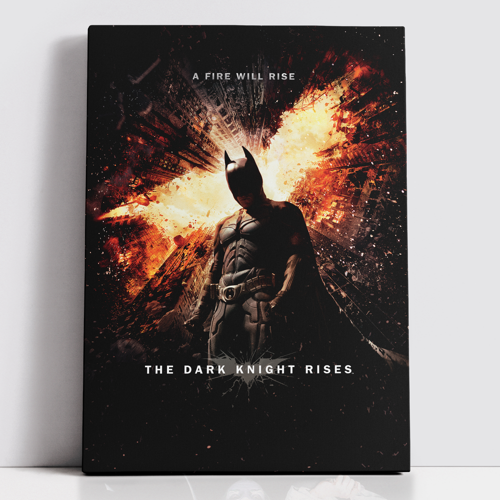 Decorsome x Batman A Fire Will Rise Rectangular Canvas - 12x18 inch Image 1