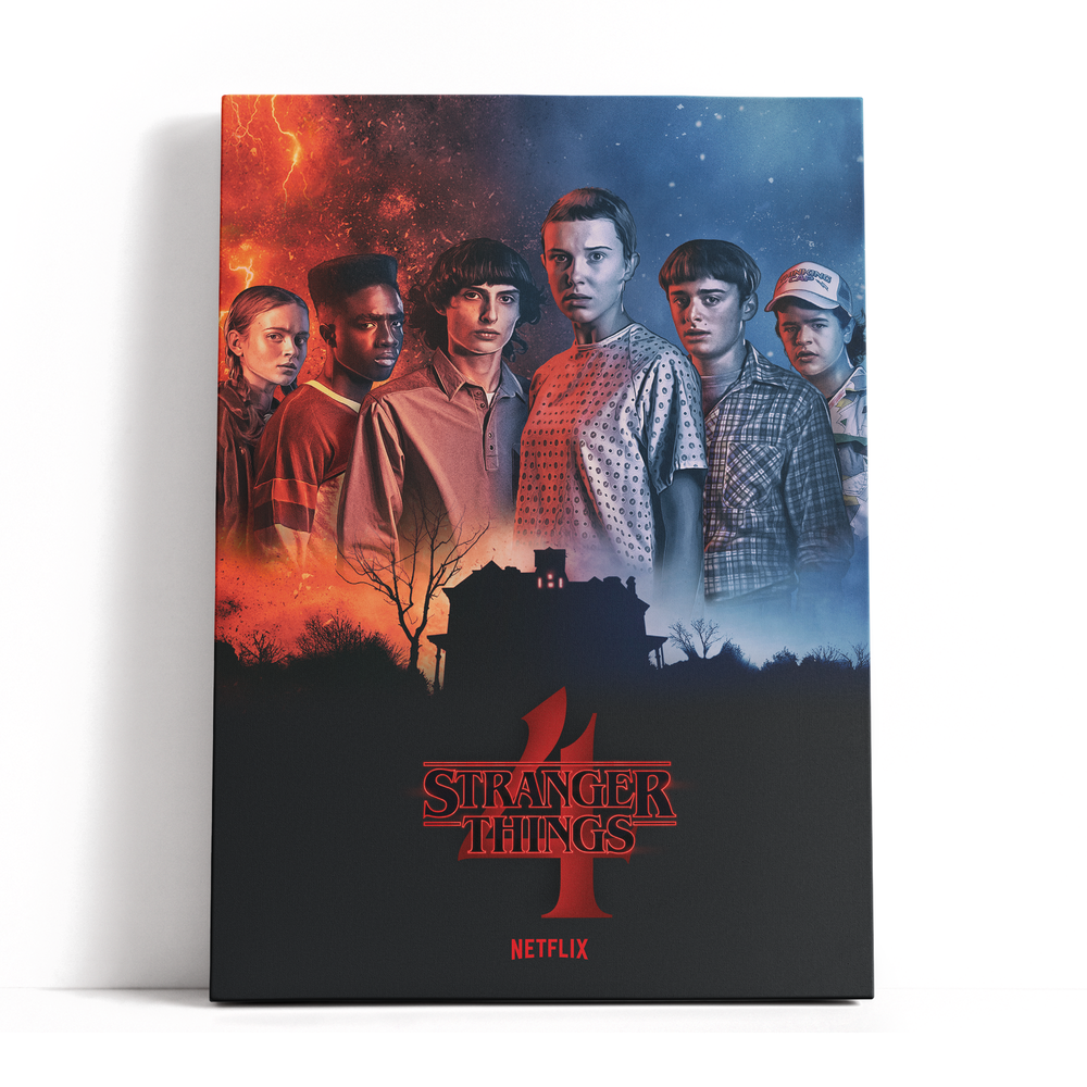 Decorsome x Stranger Things Season 4 Cast Rectangular Canvas - 12x18 inch Image 1