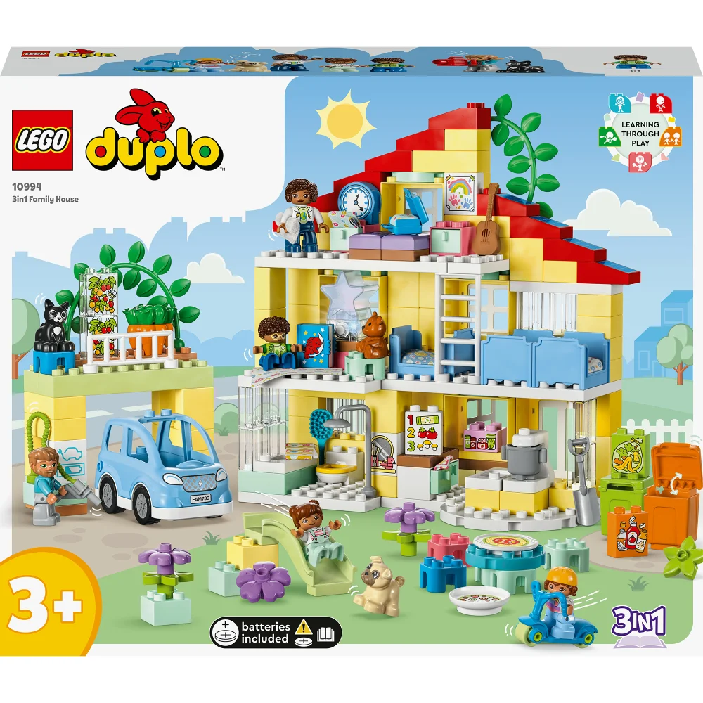 LEGO DUPLO 3in1 Family House Toy for Toddlers Aged 3+ (10994) Image 1
