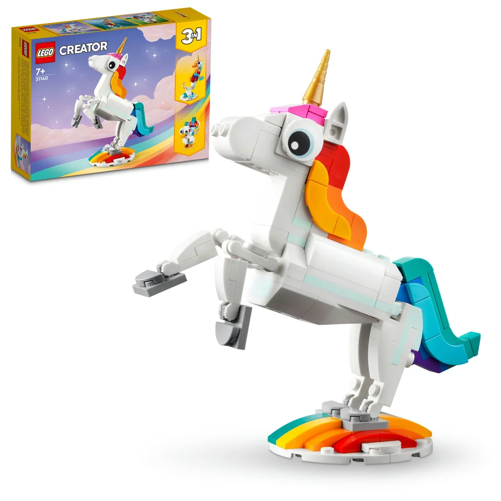 LEGO Creator 3 in 1 Magical Unicorn Toy Animal Playset 31140 Image 1