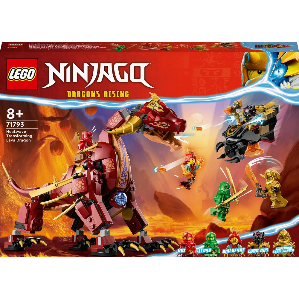 LEGO NINJAGO: Heatwave Transforming Lava Dragon Toy Set (71793) Image 1