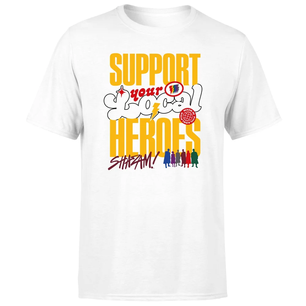Shazam! Fury of the Gods Support Your Local Heroes Unisex T-Shirt - White - S Image 1