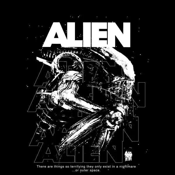 Alien Repeat Women's Cropped Hoodie - Black