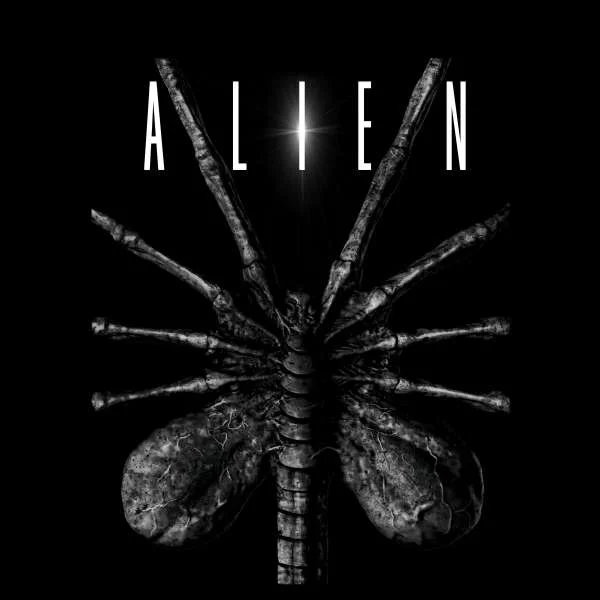 Alien Facehugger Women's Cropped Hoodie - Black