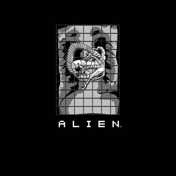 Alien X-Ray Hugger Women's Cropped Hoodie - Black