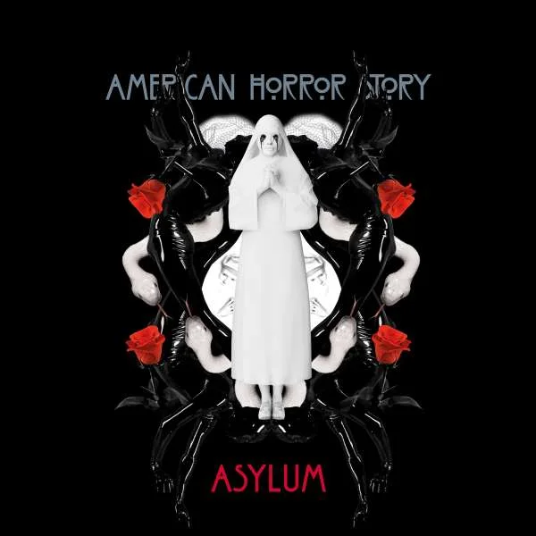 American Horror Story White Nun Women's Cropped Hoodie - Black