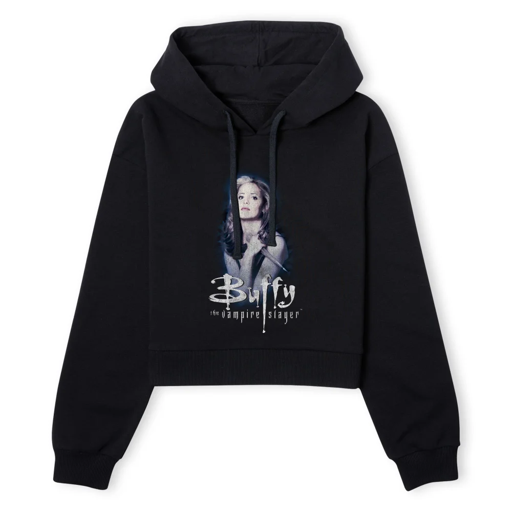 Buffy The Vampire Slayer Violet Portrait Women's Cropped Hoodie - Black - XS - Black Image 1