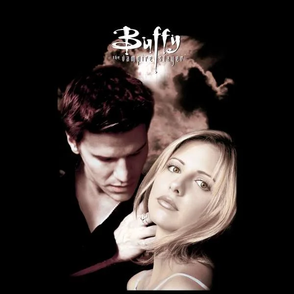 Buffy The Vampire Slayer Angel Poster Women's Cropped Hoodie - Black