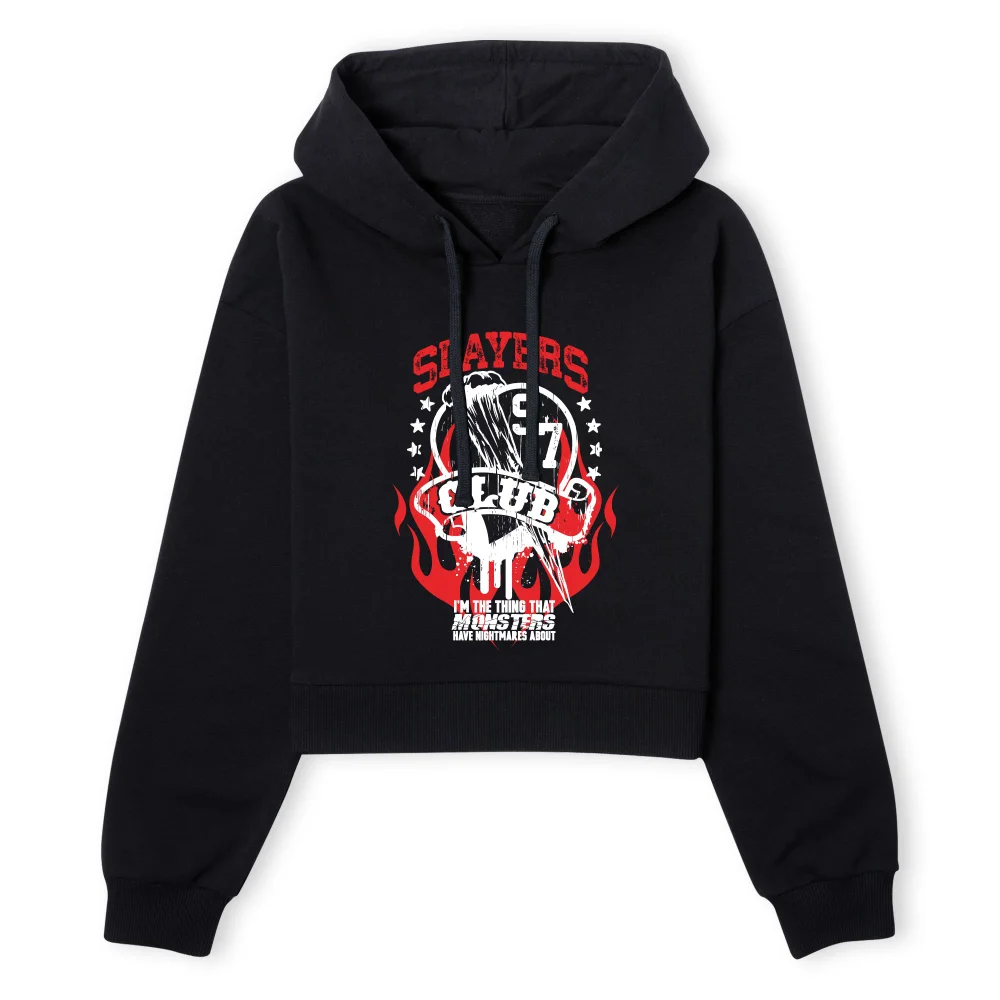 Buffy The Vampire Slayer Slayers Club 97 Women's Cropped Hoodie - Black - XS - Black Image 1