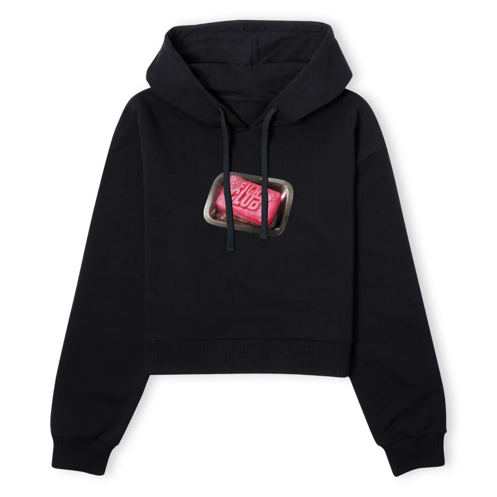 Fight Club Soap Dish Women's Cropped Hoodie - Black - XS - Black Image 1