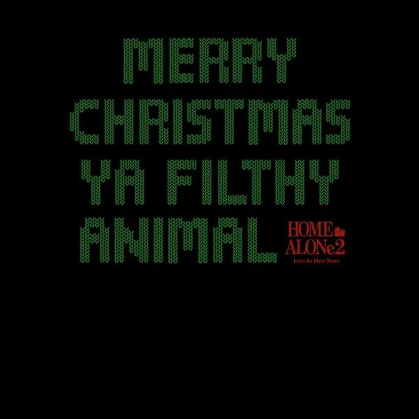 Home Alone Ya Filthy Animal Women's Cropped Hoodie - Black