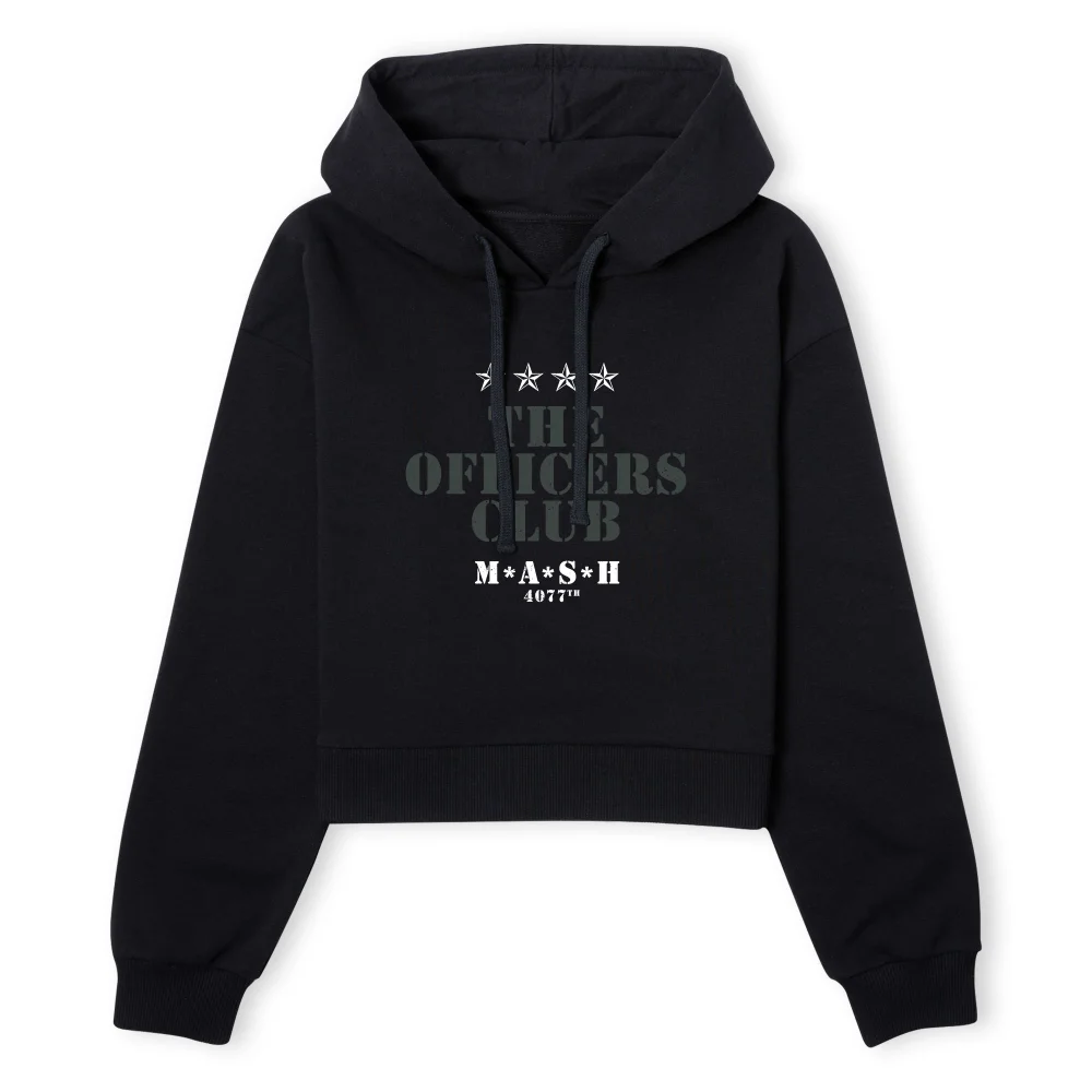 M*A*S*H The Officers Club Women's Cropped Hoodie - Black - XS - Black Image 1