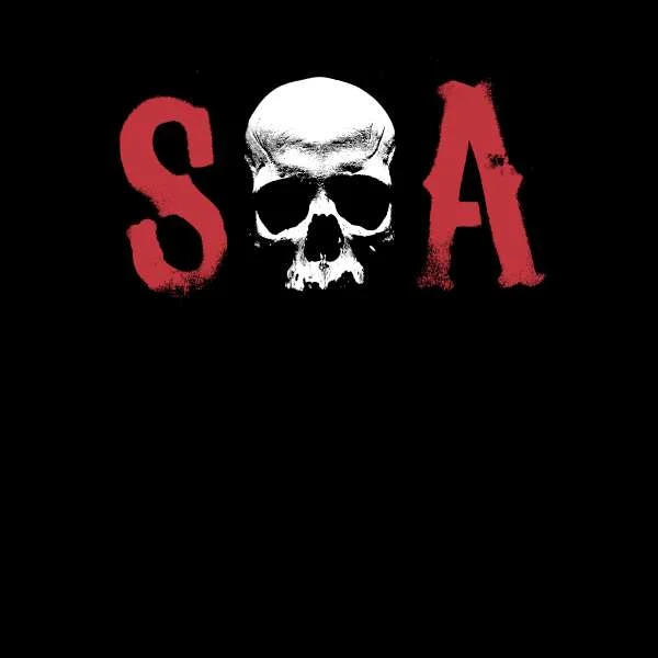 Sons of Anarchy SA Skull Women's Cropped Hoodie - Black