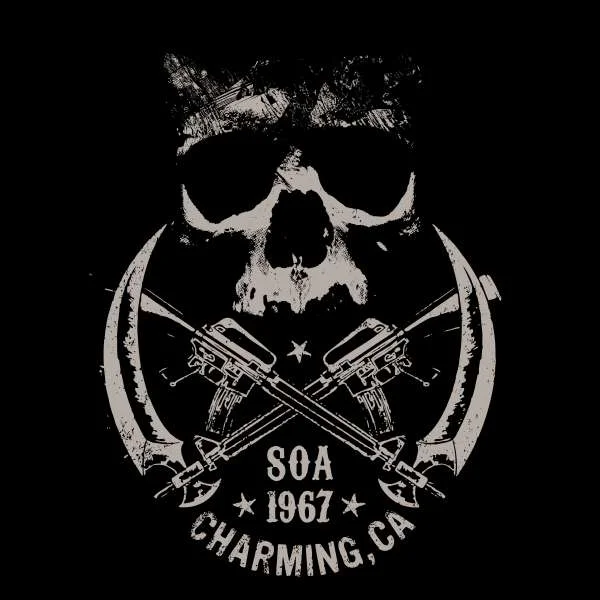 Sons of Anarchy 1967 Charming Women's Cropped Hoodie - Black