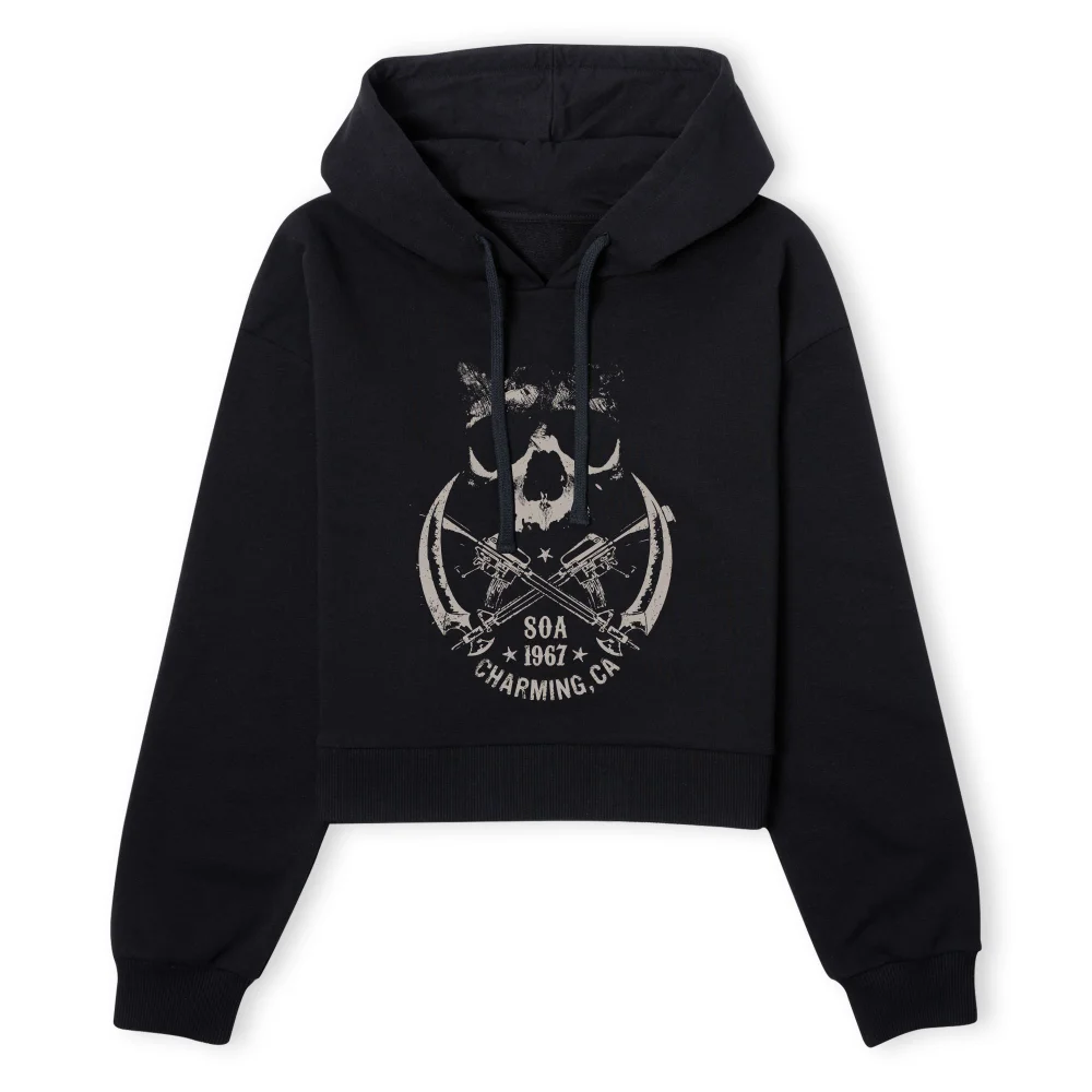 Sons of Anarchy 1967 Charming Women's Cropped Hoodie - Black - XS - Black Image 1