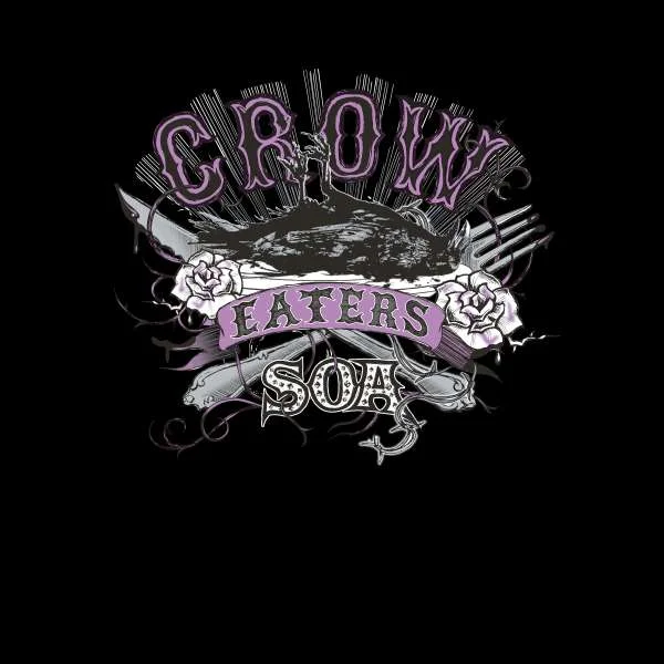 Sons of Anarchy Crow Eaters Women's Cropped Hoodie - Black