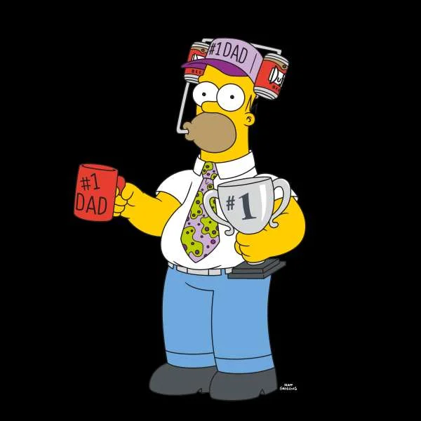 The Simpsons Homer Number 1 Dad Women's Cropped Hoodie - Black