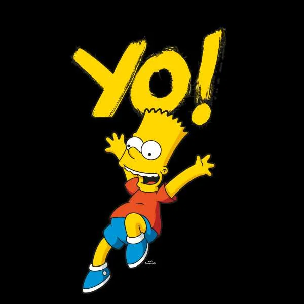 The Simpsons Yo! Bart Women's Cropped Hoodie - Black