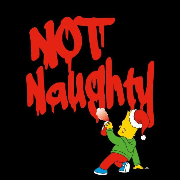 The Simpsons Bart Not Naughty Women's Cropped Hoodie - Black