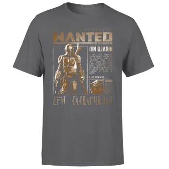 Star Wars The Mandalorian Wanted Men's T-Shirt - Tan