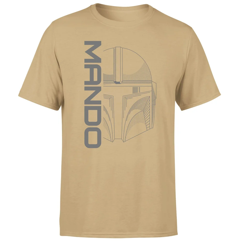 Star Wars The Mandalorian Mando Men's T-Shirt - Tan - S Image 1