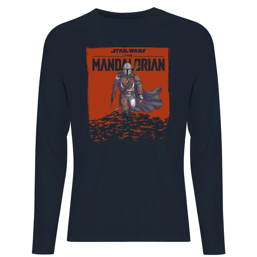 Star Wars The Mandalorian Storm Men's Long Sleeve T-Shirt - Navy - S Image 1