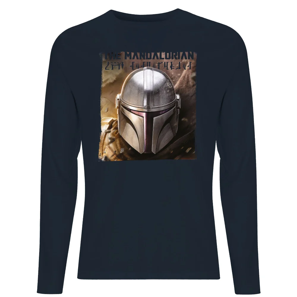Star Wars The Mandalorian Focus Men's Long Sleeve T-Shirt - Navy - S Image 1
