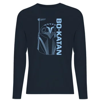 Star Wars The Mandalorian Bo-Katan Men's Long Sleeve T-Shirt - Navy